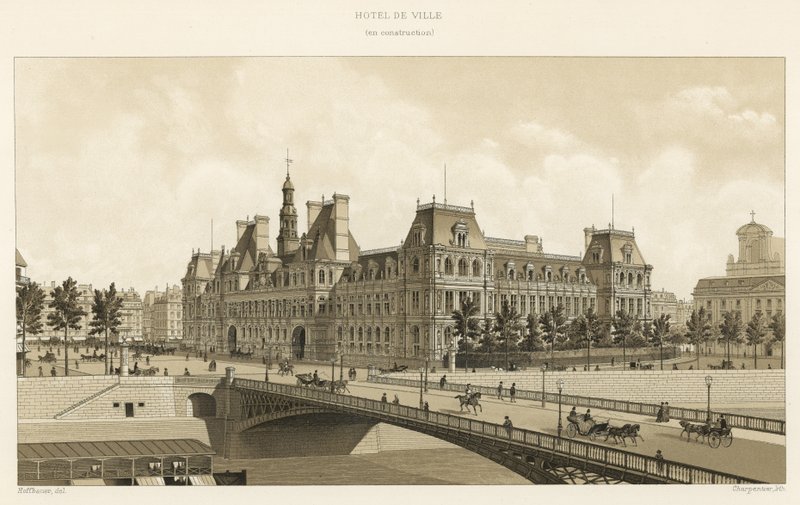 Hotel de Ville, im Bau von French School