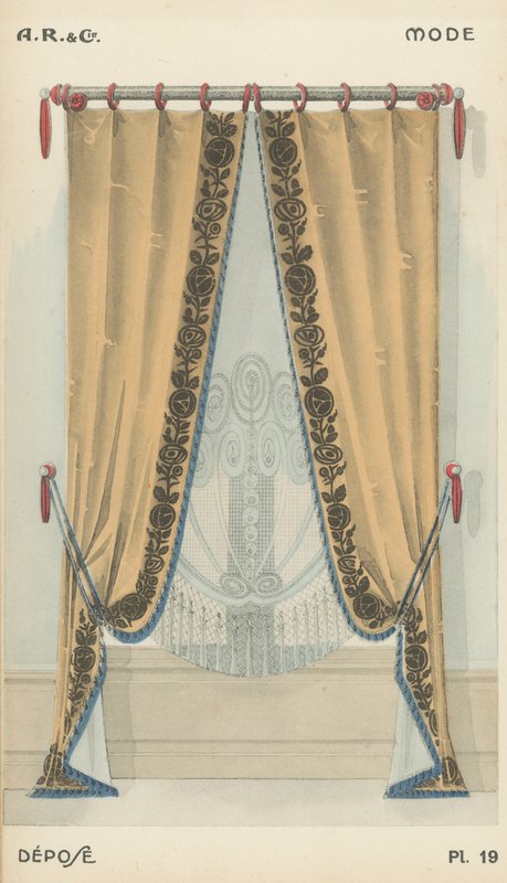 Illustration aus dem Innenarchitektur-Produktkatalog von A R & Cie, Frankreich von French School