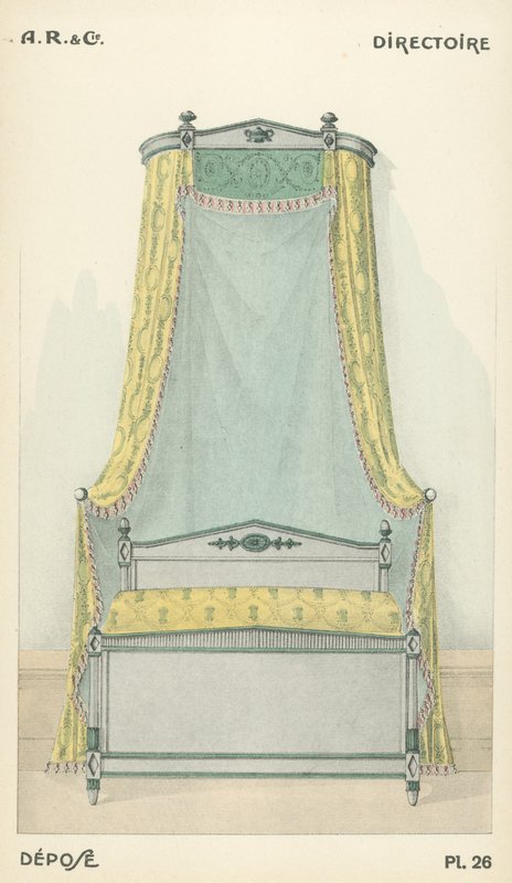 Illustration aus dem Innenarchitektur-Produktkatalog von A R & Cie, Frankreich von French School