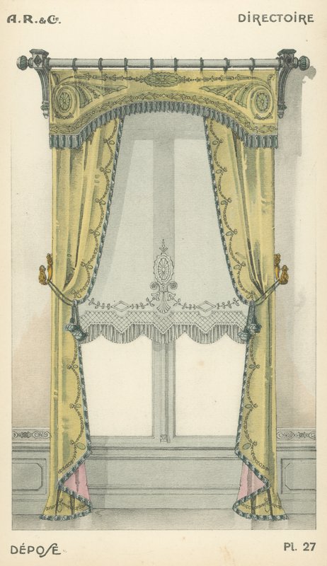 Illustration aus dem Innenarchitektur-Produktkatalog von A R & Cie, Frankreich von French School