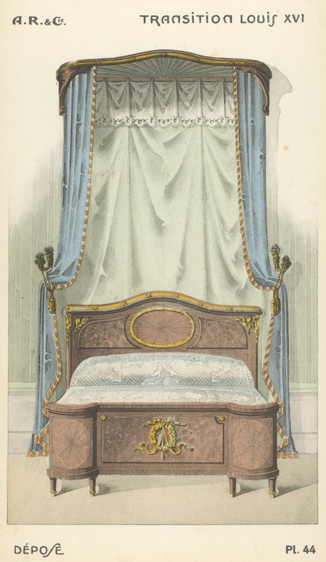 Illustration aus dem Innenarchitektur-Produktkatalog von A R & Cie, Frankreich von French School