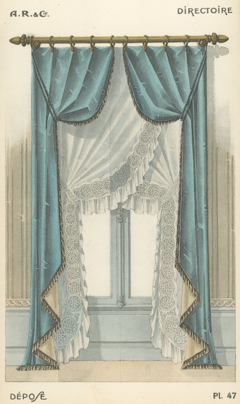 Illustration aus dem Innenarchitektur-Produktkatalog von A R & Cie, Frankreich von French School