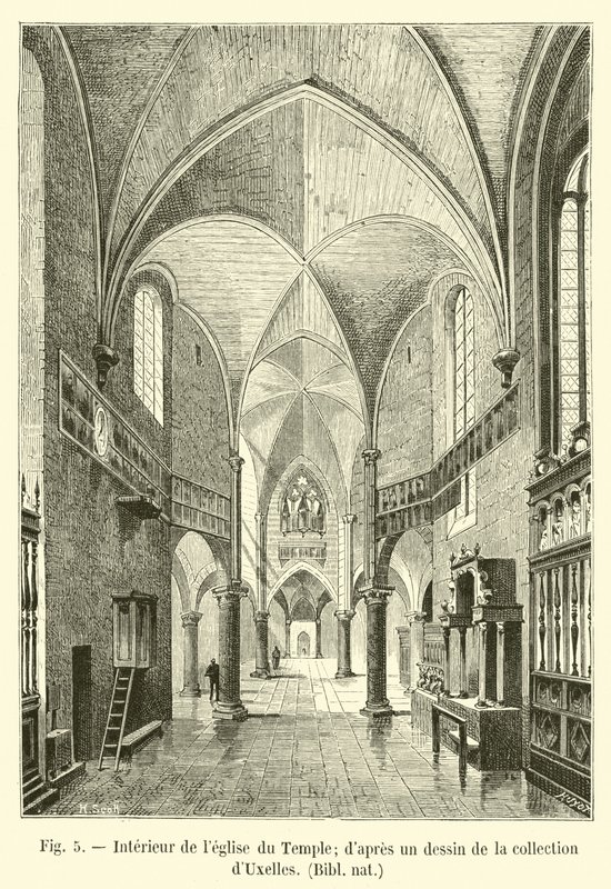 Innenraum der Kirche des Tempels, nach einer Zeichnung aus der Sammlung d