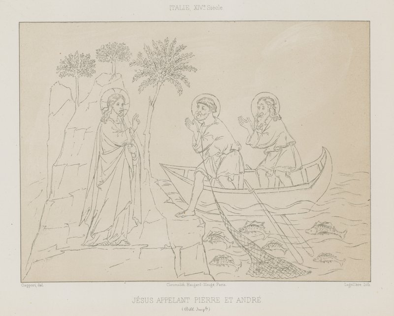 Jesus ruft Petrus und Andreas von French School