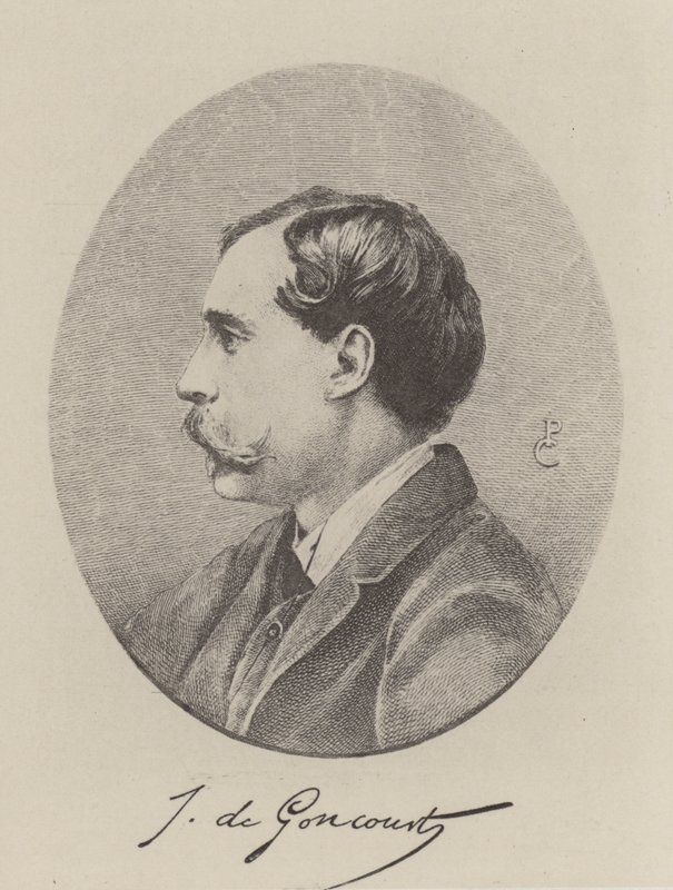 Jules de Goncourt, französischer Romanautor (Gravur) von French School