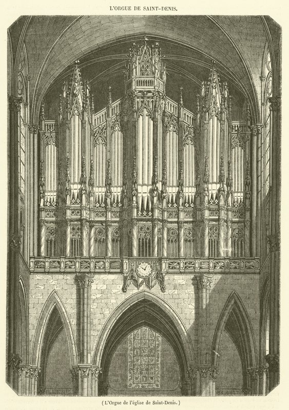 Die Orgel der Kirche Saint-Denis von French School