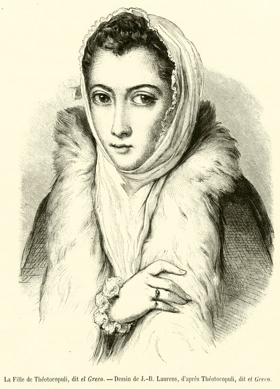 Die Tochter von Theotocopuli, genannt El Greco von French School