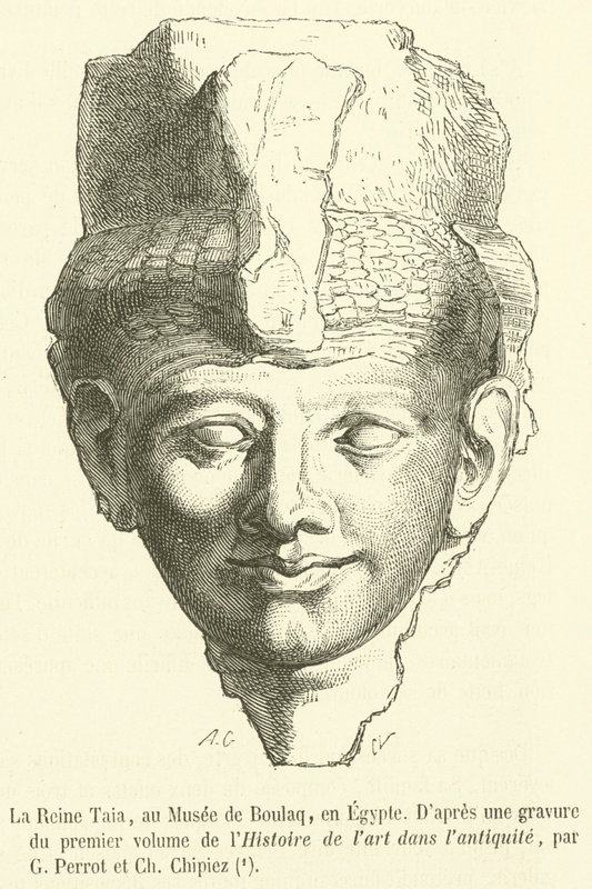 Die Königin Taia, im Museum von Boulaq, Ägypten von French School
