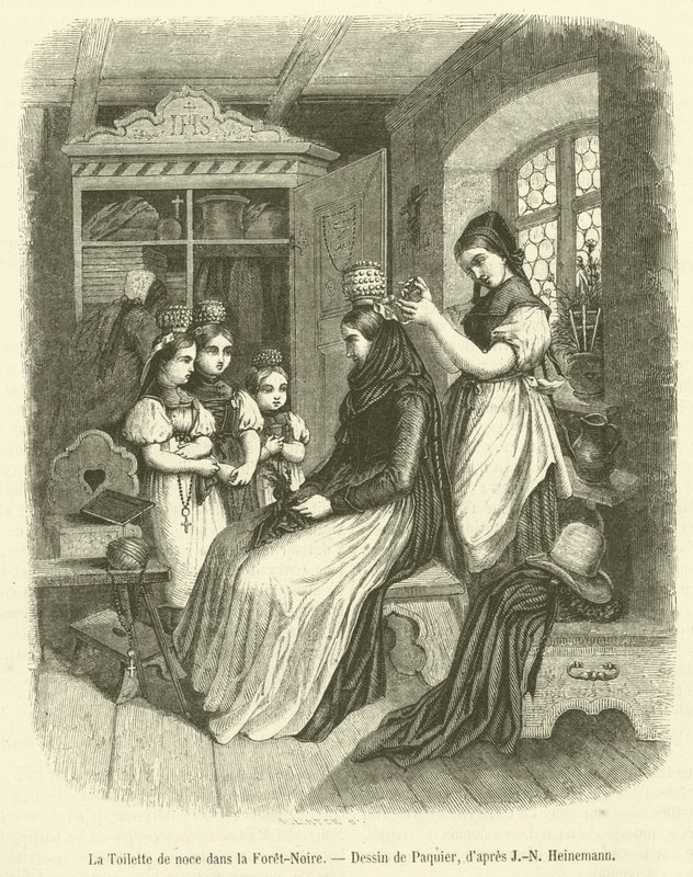 La Toilette de noce dans la Foret-Noire von French School