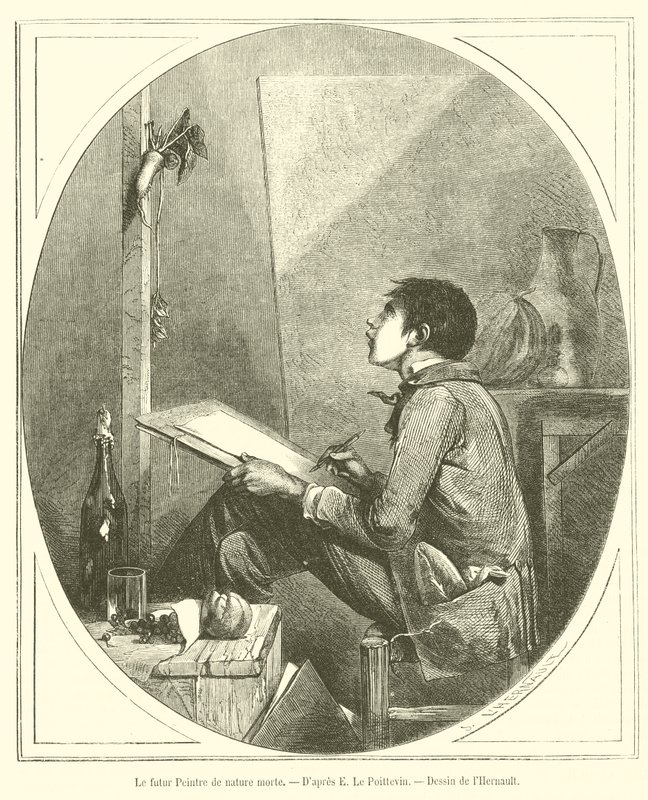 Der zukünftige Stilllebenmaler von French School