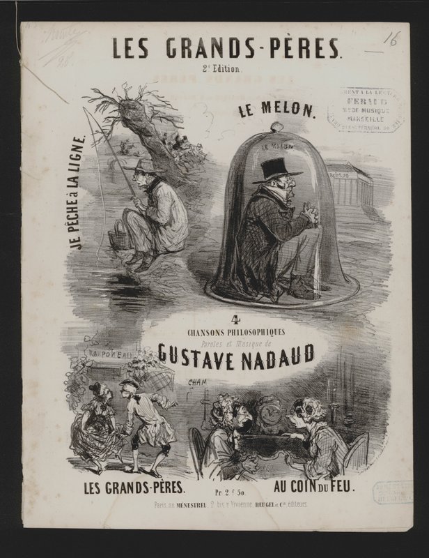 Les Grand Peres, vier philosophische Lieder von Gustave Nadaud von French School