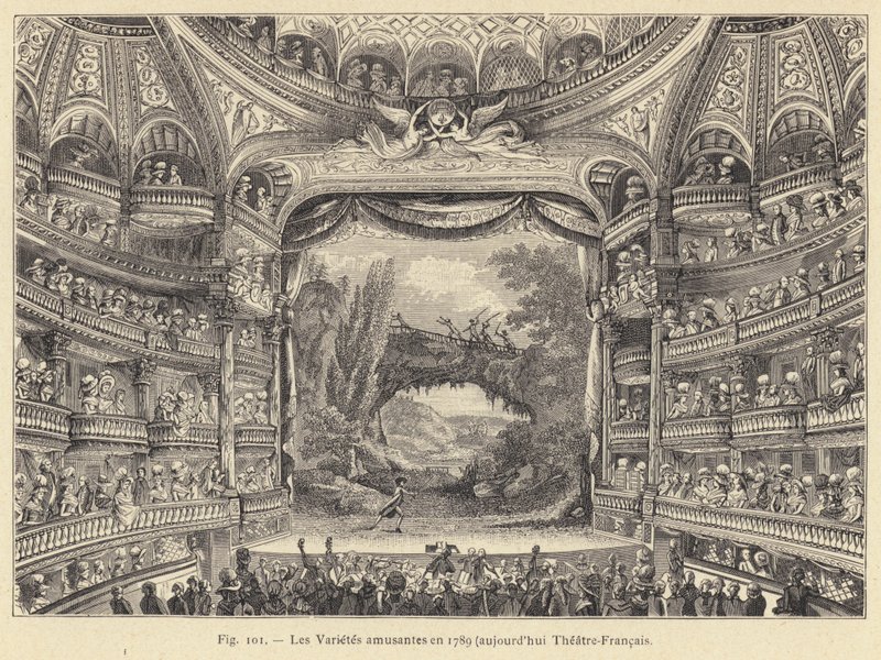 Die amüsanten Varietés im Jahr 1789, heute Théâtre-Français von French School