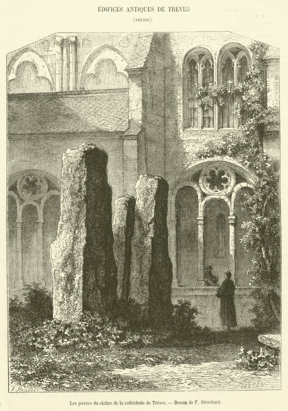 Die Steine des Kreuzgangs der Kathedrale von Trier von French School