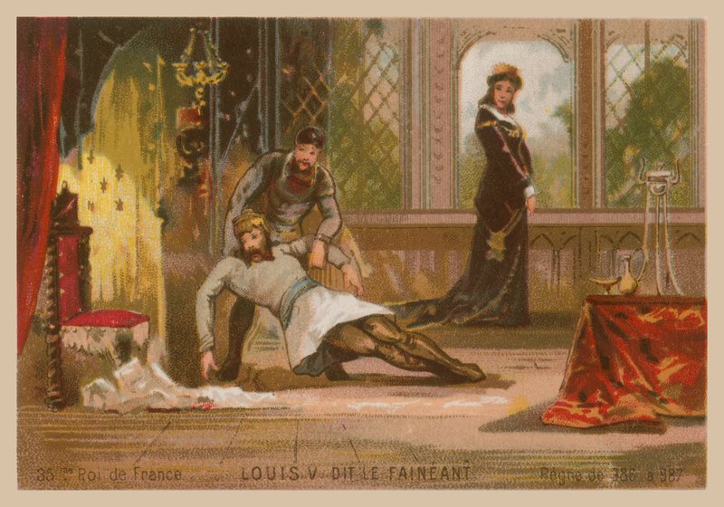 Ludwig V. von Frankreich, bekannt als Ludwig der Faule (ca. 967-987) von French School