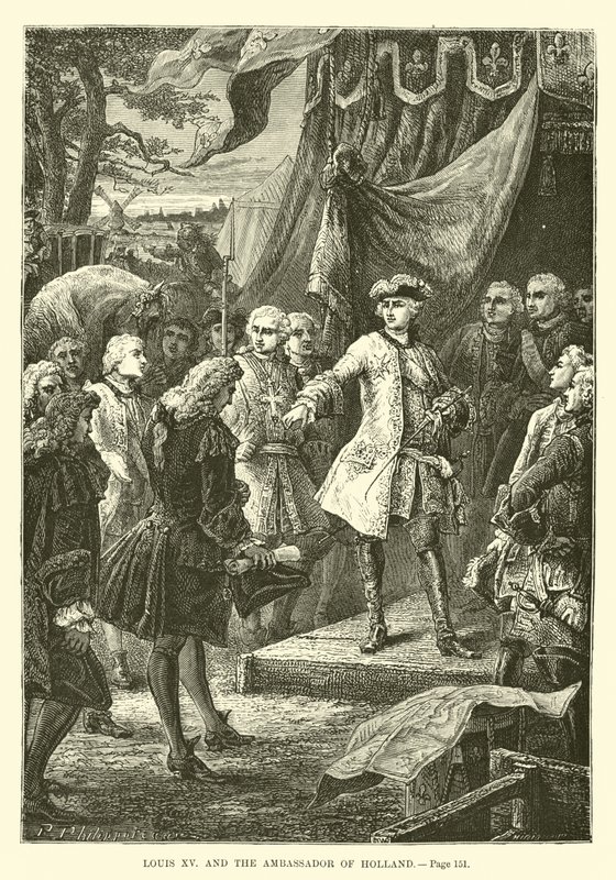 Ludwig XV und der Botschafter von Holland von French School