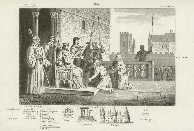 Ludwig X. von Frankreich befreit die Leibeigenen, 1315 von French School
