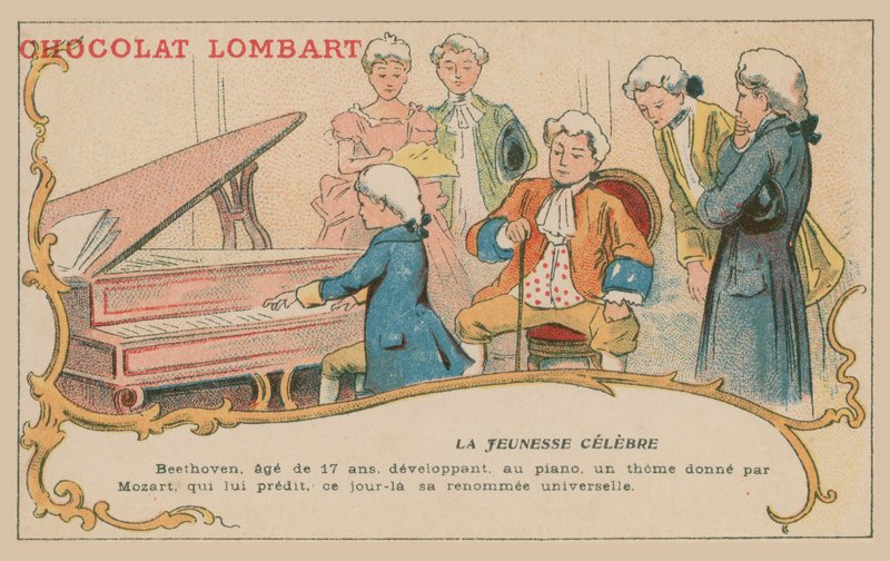 Ludwig van Beethoven spielt mit 17 Jahren Klavier von French School