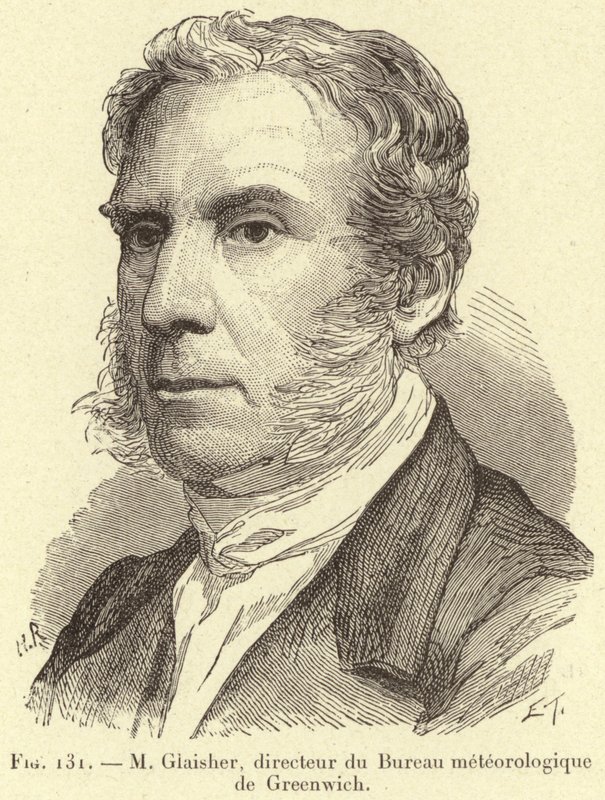 M Glaisher, Direktor des Meteorologischen Büros von Greenwich von French School