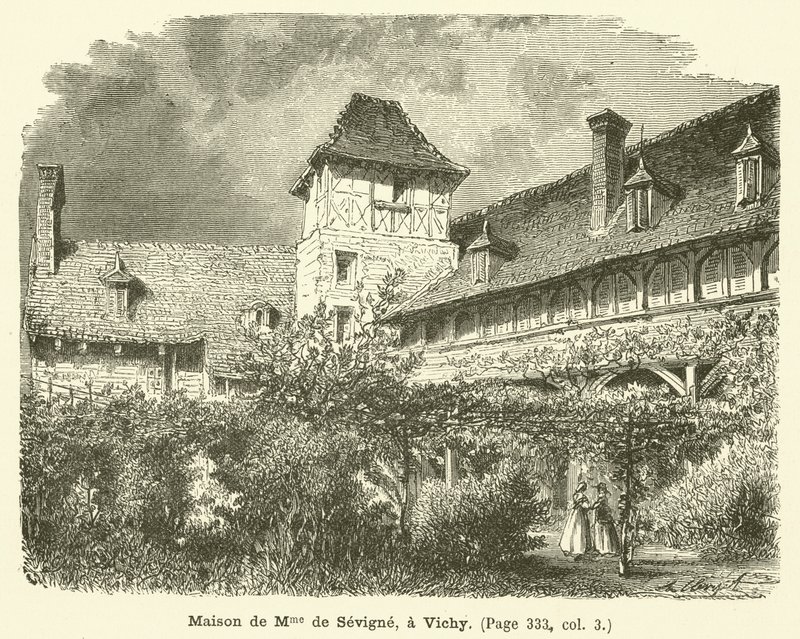 Haus von Madame de Sevigne, in Vichy (Stich) von French School