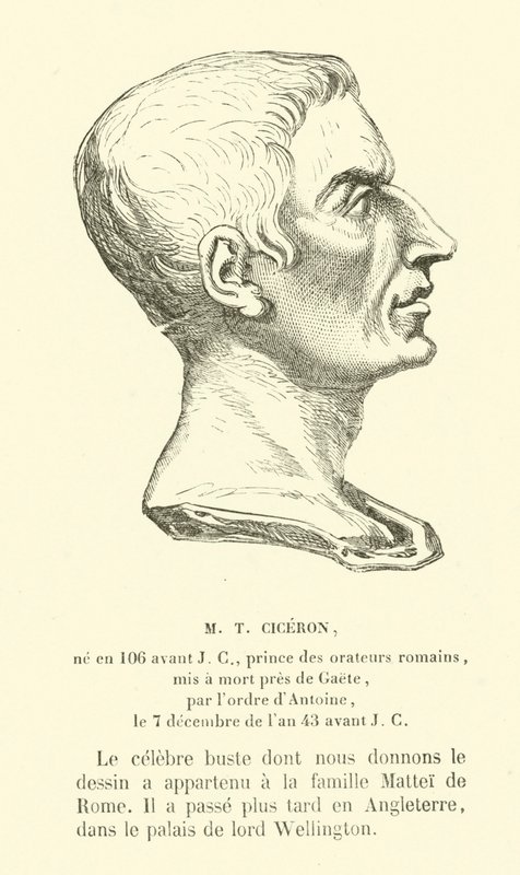 Marcus Tullius Cicero, römischer Politiker, Redner und Philosoph von French School