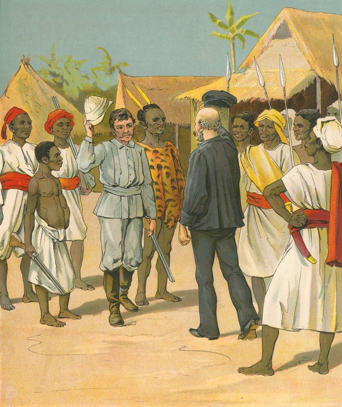 Treffen zwischen Stanley und Livingstone von French School