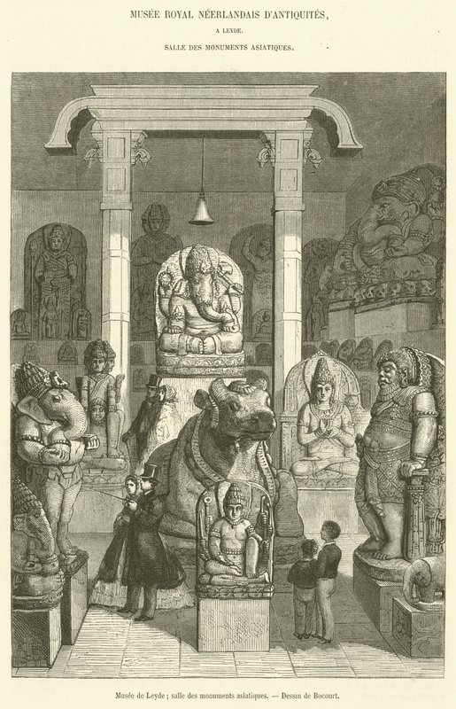 Museum von Leiden, Saal der asiatischen Denkmäler (Gravur) von French School