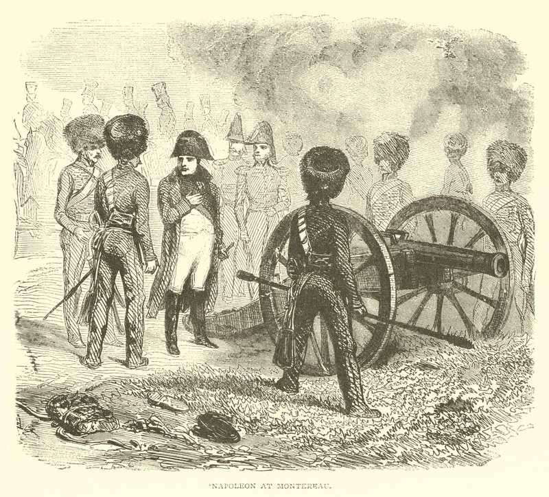 Napoleon in Montereau (Gravur) von French School