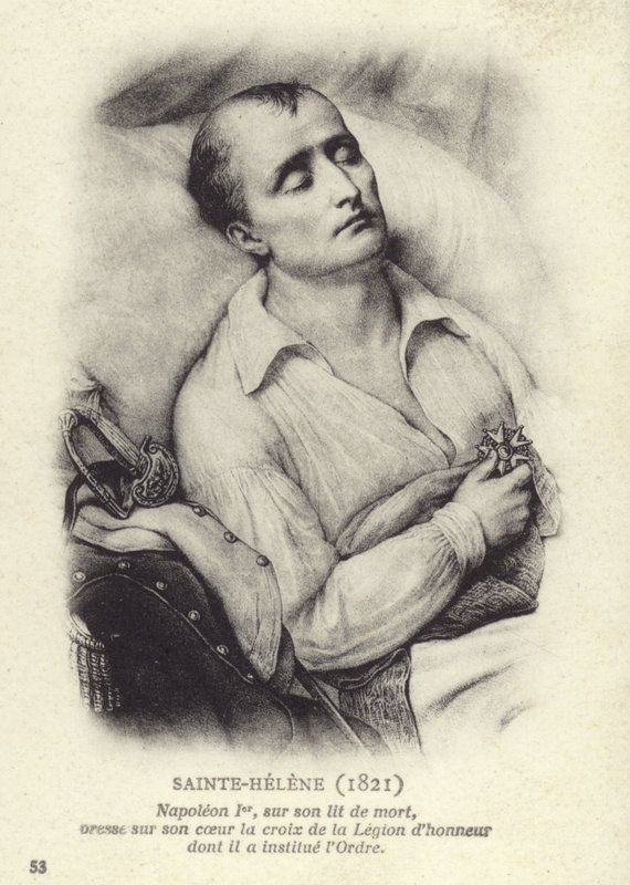Napoleon auf seinem Sterbebett von French School