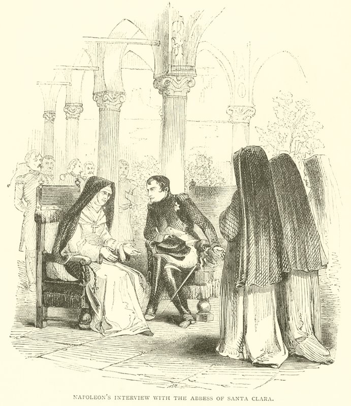 Napoleons Gespräch mit der Äbtissin von Santa Clara (Stich) von French School