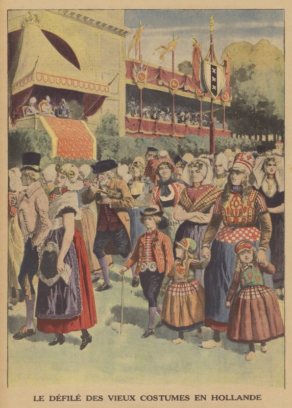 Parade traditioneller Kostüme in den Niederlanden von French School