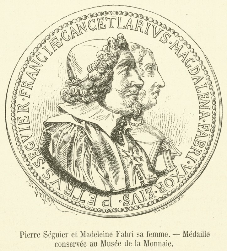Pierre Seguier und Madeleine Fabri, Medaille im Münzmuseum aufbewahrt von French School
