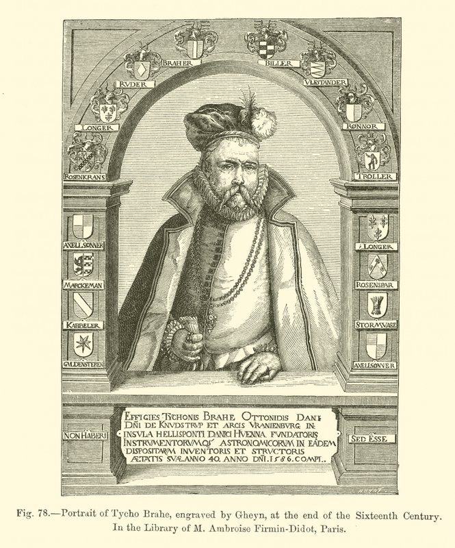 Porträt von Tycho Brahe, graviert von Gheyn, Ende des sechzehnten Jahrhunderts (Gravur) von French School