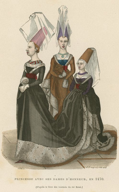 Prinzessin mit ihren Ehrendamen, 1470 von French School