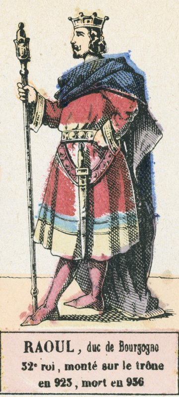 Raoul, Herzog von Burgund, 32. König, bestieg den Thron 923, gestorben 936 von French School