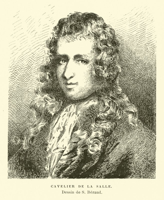 Rene-Robert Cavalier de La Salle, französischer Entdecker von French School