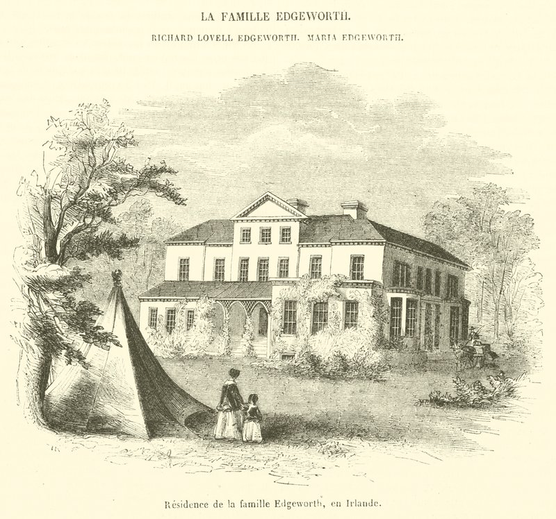 Wohnsitz der Familie Edgeworth in Irland von French School