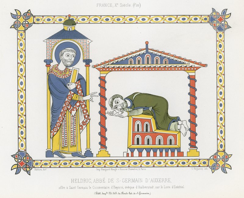 Der heilige Germain und Heldric in der Abtei Saint-Germain d