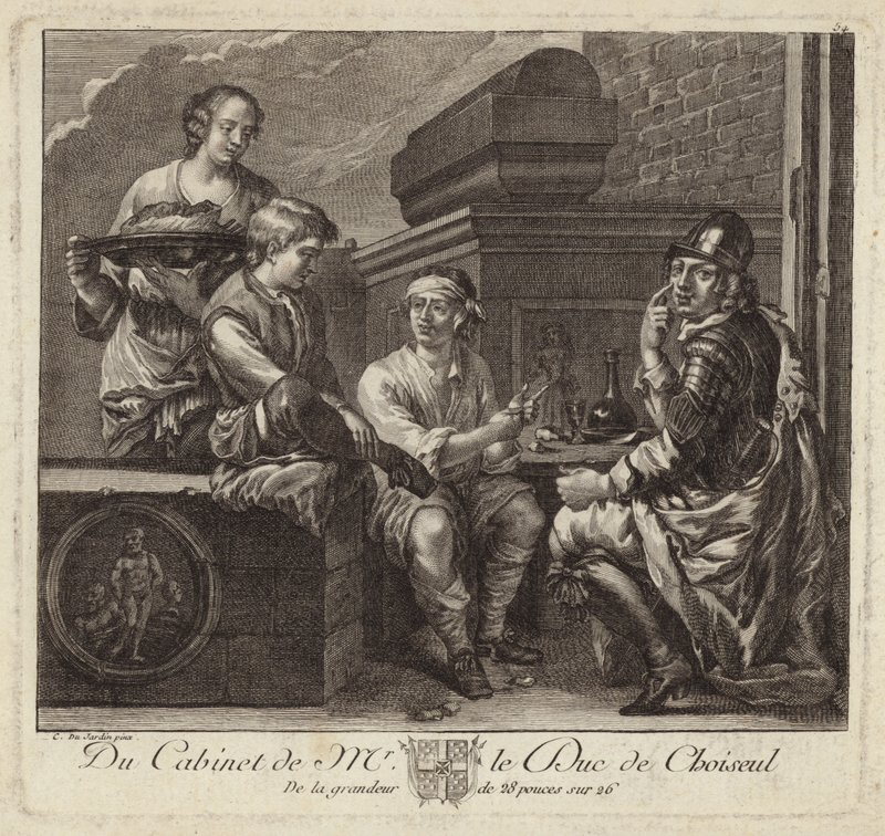 Satirische Darstellung des Kabinetts des Duc de Choiseul von French School