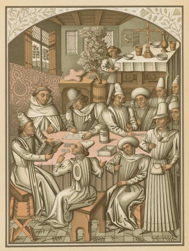 Abrechnung der Bruderschaft von Charite-Dieu und Notre-Dame der Genesung von Rouen, 1466 von French School