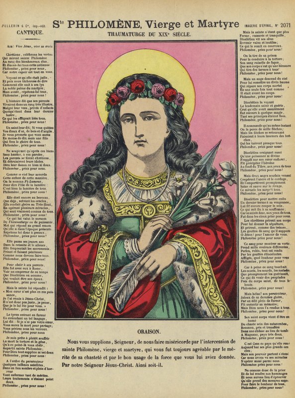 St. Philomena, Jungfrau und Märtyrerin von French School
