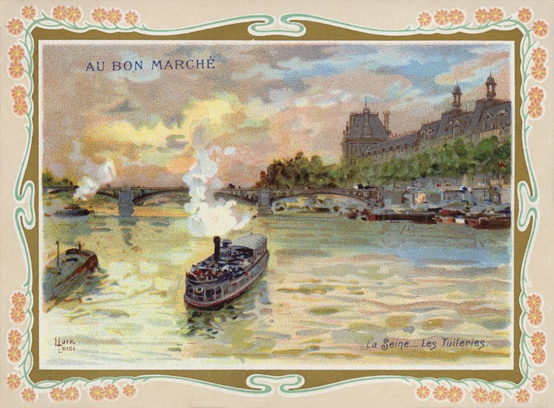 Dampfschiffe auf der Seine, Paris von French School