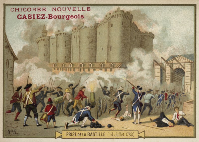 Sturm auf die Bastille, Paris, 14. Juli 1789 von French School