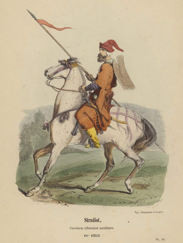 Stradiot, Albanische Hilfskavallerie, 16. Jahrhundert von French School