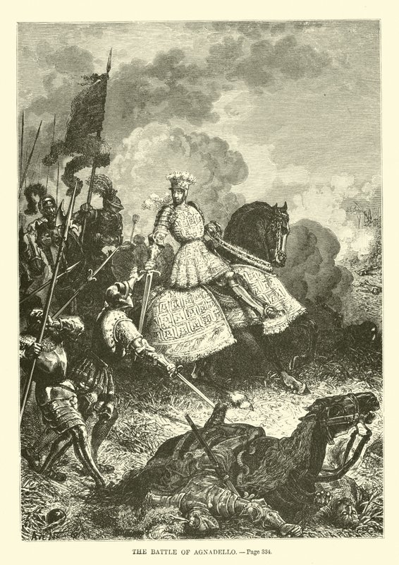Die Schlacht von Agnadello von French School