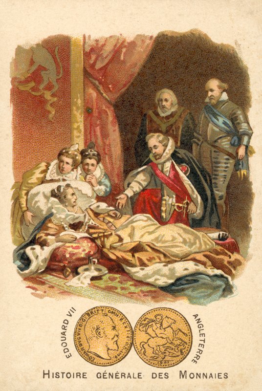 Der Tod von Elisabeth I. von England, 1603 von French School
