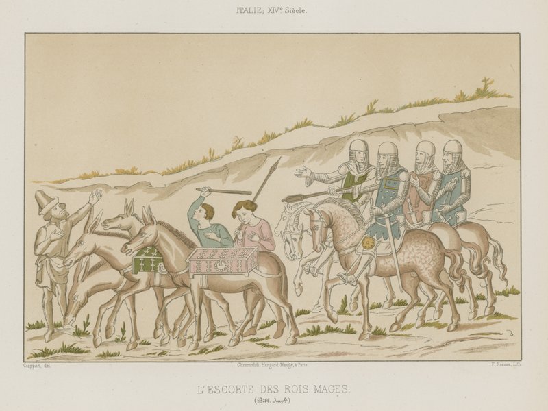 Die Eskorte der Weisen von French School
