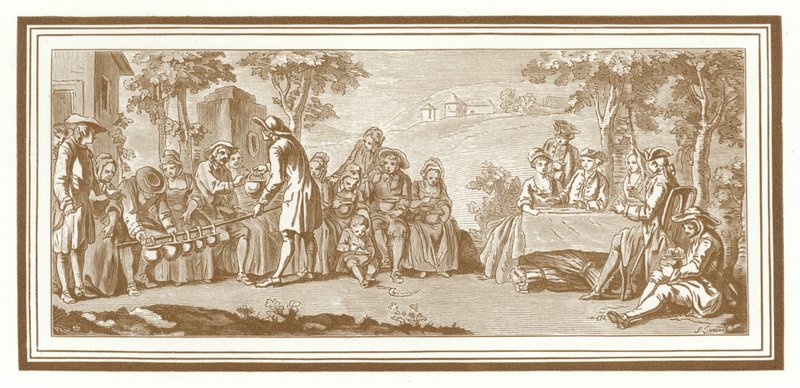 Das Mahl der Erntearbeiter von French School