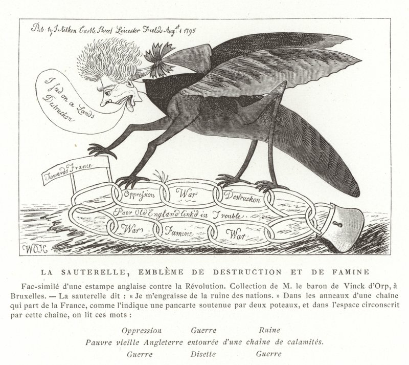 Die Heuschrecke, Emblem der Zerstörung und Hungersnot von French School