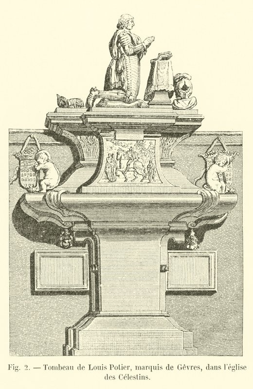 Grabmal von Louis Potier, Marquis de Gesvres, in der Kirche der Celestins von French School