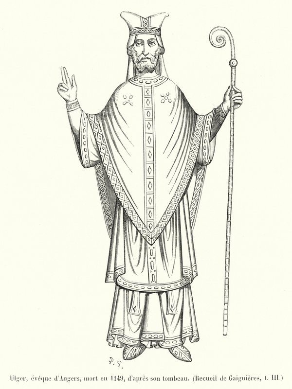 Ulger, Bischof von Angers, gestorben 1149, nach seinem Grabmal von French School